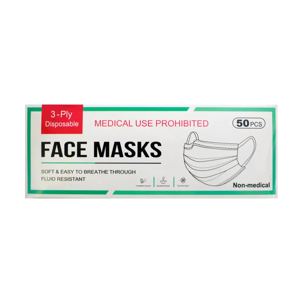 ماسک سه لایه خارجی Face mask بسته 50 عددی