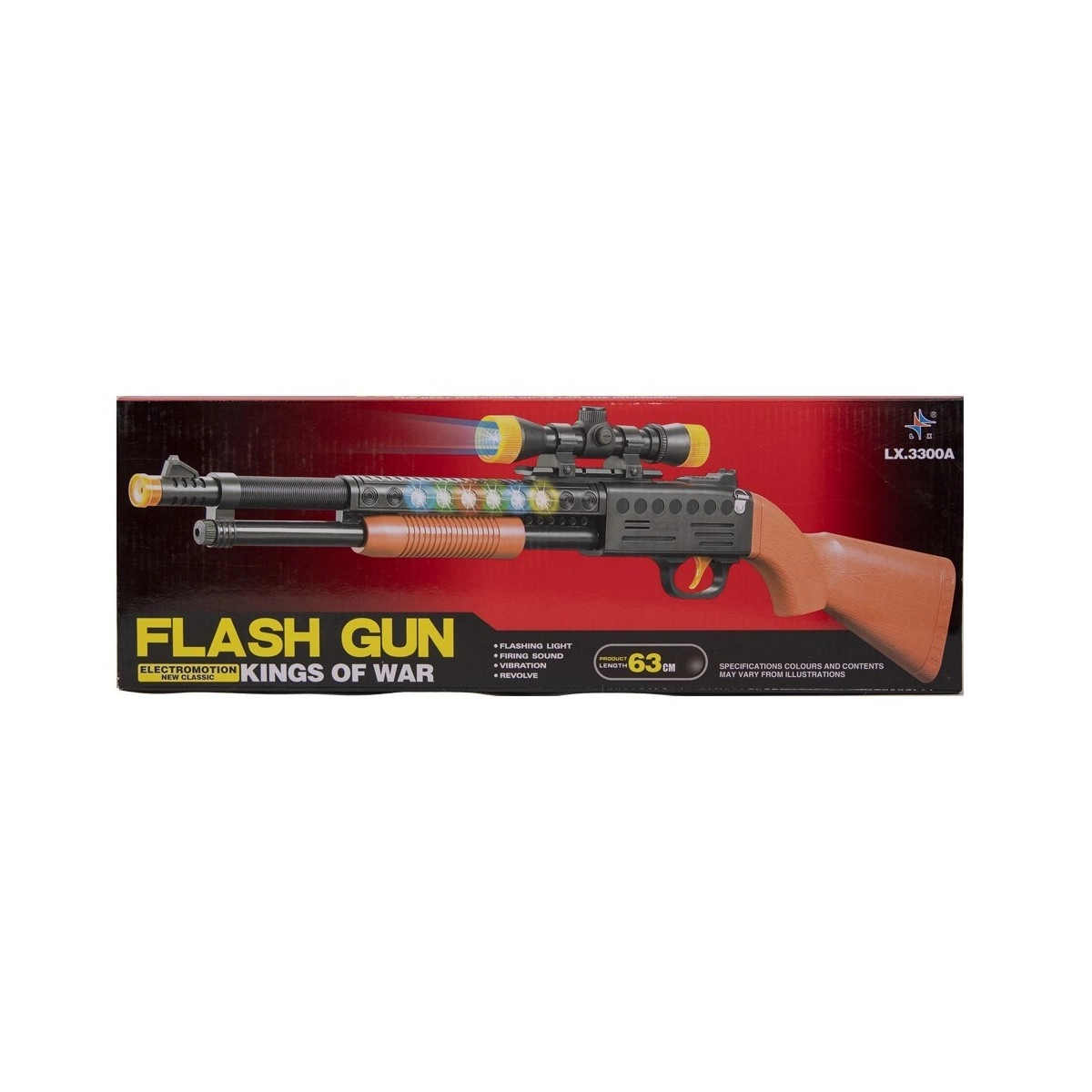 تفنگ موزیکال و چراغدار 3300 flash gun