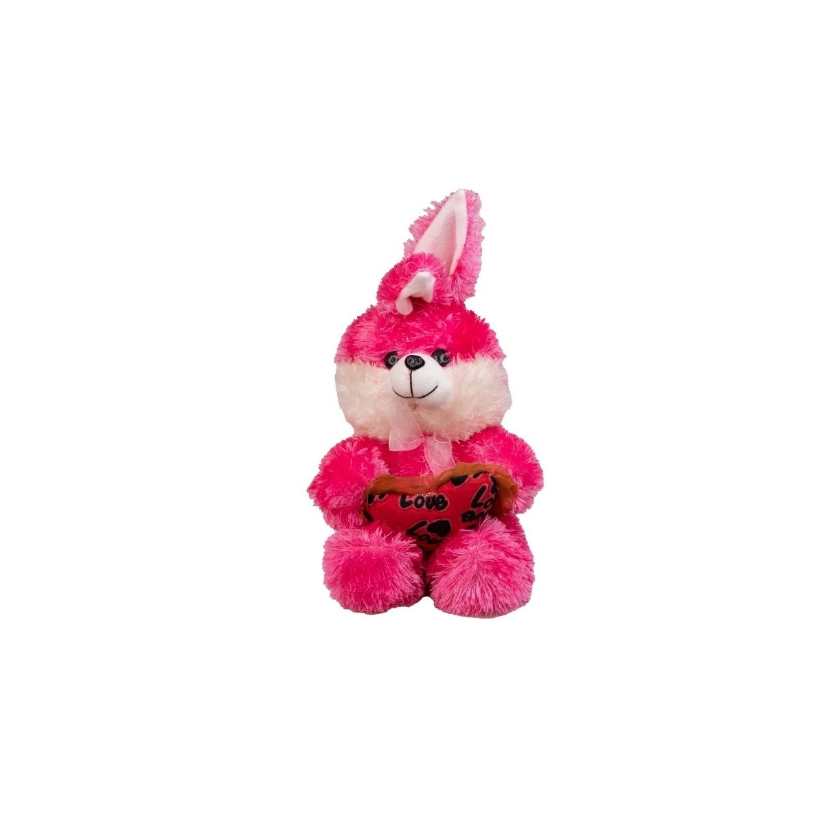 عروسک پولیشی خرگوش نشسته قلب به دست 35 سانت