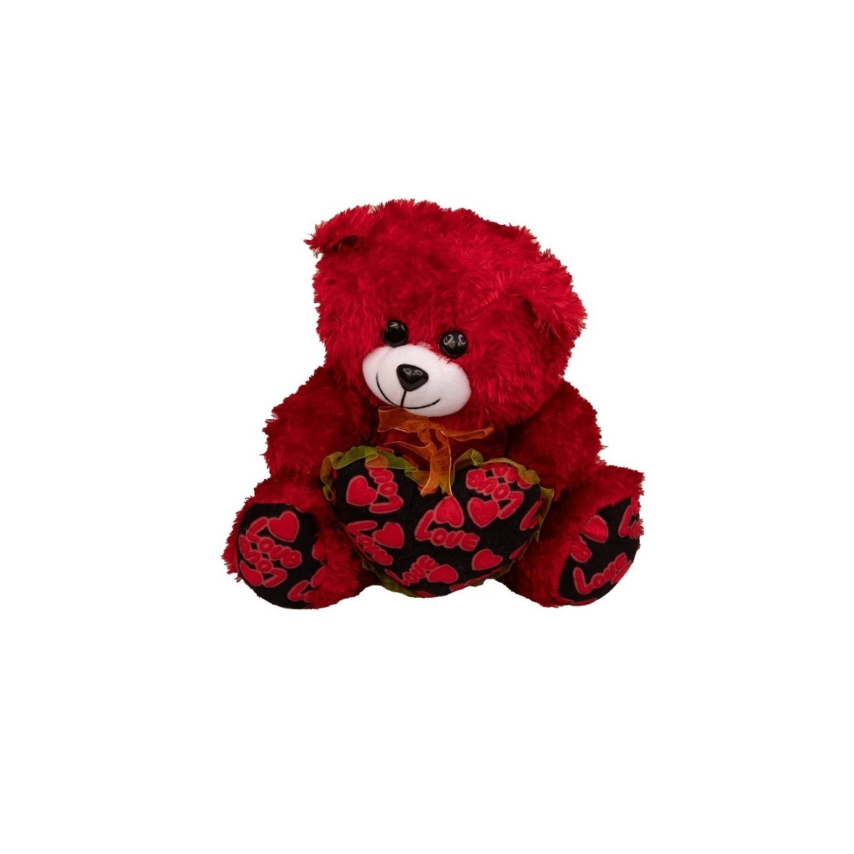 عروسک پولیشی خرس تپل نشسته لاو دار 32 سانت