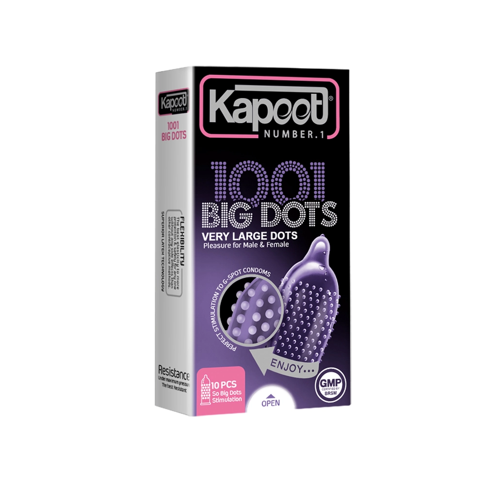 کاندوم خاردار کاپوت مدل BIG DOTS بسته 10 عددی